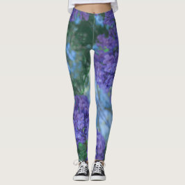 Jacaranda-boom bloemen Pastelkleuren Leggings