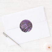 Jacaranda-boom in bloemen in het voorjaar ronde sticker (Envelop)