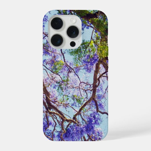 Jacaranda Boom Olieverf, iPhone Hoesje (Achterkant)