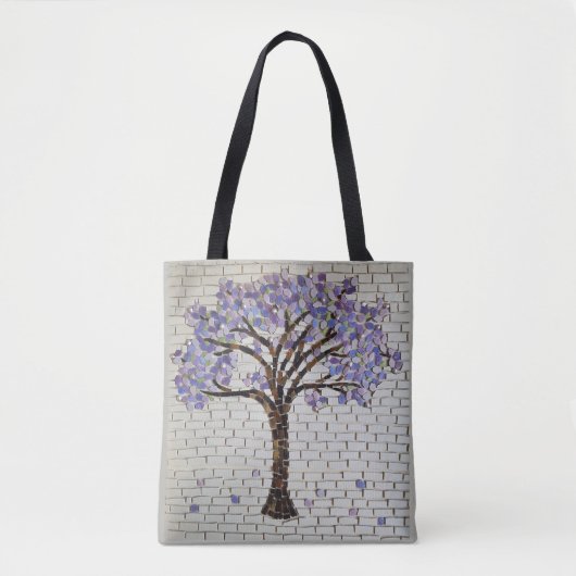 Jacaranda-boom van de mozaïek van het leven tote bag (Voorkant)
