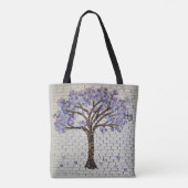 Jacaranda-boom van de mozaïek van het leven tote bag (Achterkant)
