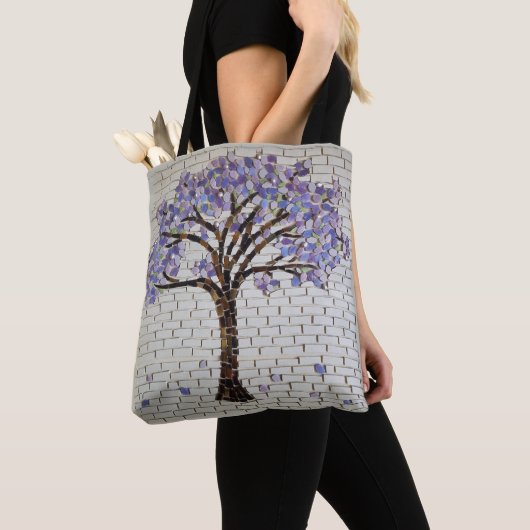 Jacaranda-boom van de mozaïek van het leven tote bag (Dichtbij)