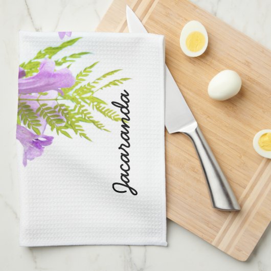 Jacaranda Flower is paars Theedoek (Quarter Fold)