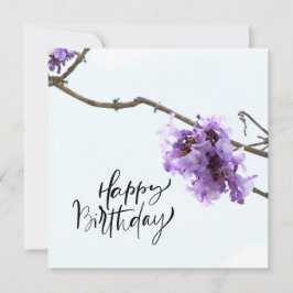 Jacaranda Flowers for Happy Birthday Kaart