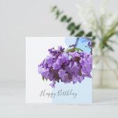 Jacaranda Flowers op blauwe achtergrond (Staand voorkant)