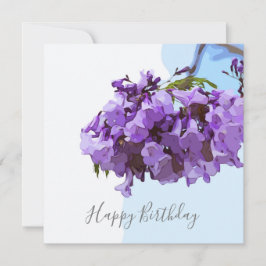 Jacaranda Flowers op blauwe achtergrond