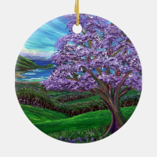 Jacaranda Keramisch Ornament (Achterkant)