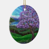 Jacaranda landinwaarts keramisch ornament (Rechts)