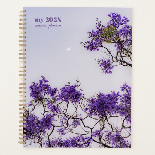 Jacaranda lucht (paars/paarsrood) planner (Voorkant)