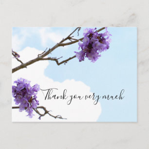 Jacaranda paarse bloem aan de boom Dank je wel kaa Briefkaart