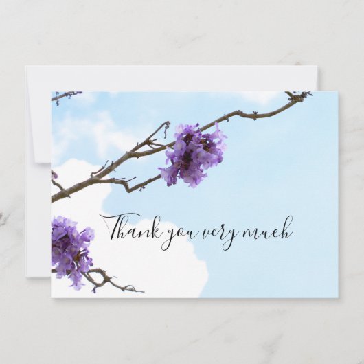 Jacaranda paarse bloem op de boom bedankkaart (Voorkant)
