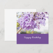 Jacaranda paarse bloem op japaranda - verjaardag (Voorkant / Achterkant)