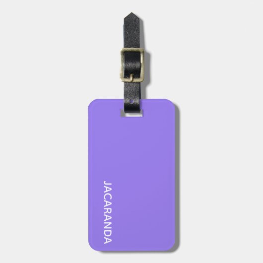 Jacaranda paarse kleur naam bagagelabel (Voorkant verticaal)