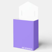 Jacaranda paarse kleur naam bedankdoosjes (Geopend)