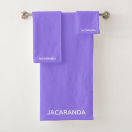 Jacaranda paarse kleurnaam bad handdoek