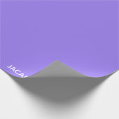 Jacaranda paarse kleurnaam cadeaupapier (Hoek)