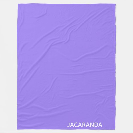 Jacaranda paarse kleurnaam fleece deken (Voorkant)