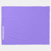 Jacaranda paarse kleurnaam fleece deken (Voorkant (Horizontaal))
