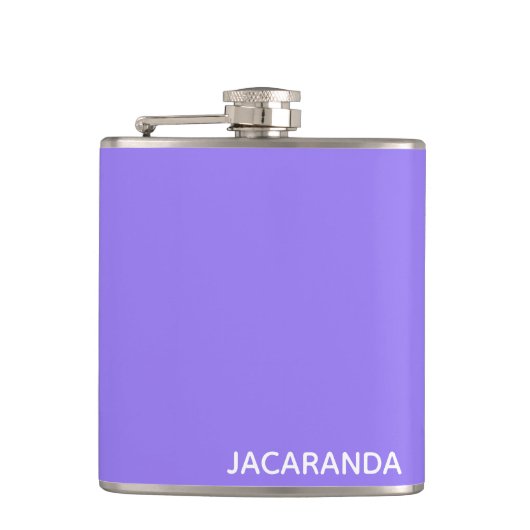 Jacaranda paarse kleurnaam heupfles (Voorkant)