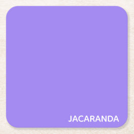 Jacaranda paarse kleurnaam kartonnen onderzetters