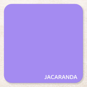 Jacaranda paarse kleurnaam kartonnen onderzetters