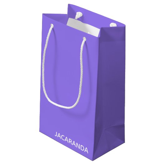 Jacaranda paarse kleurnaam klein cadeauzakje (Achterkant Gekanteld)