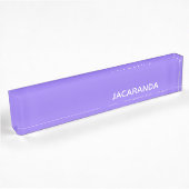 Jacaranda paarse kleurnaam naambordje