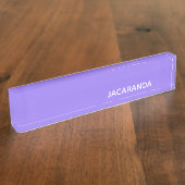 Jacaranda paarse kleurnaam naambordje (Zijkant)