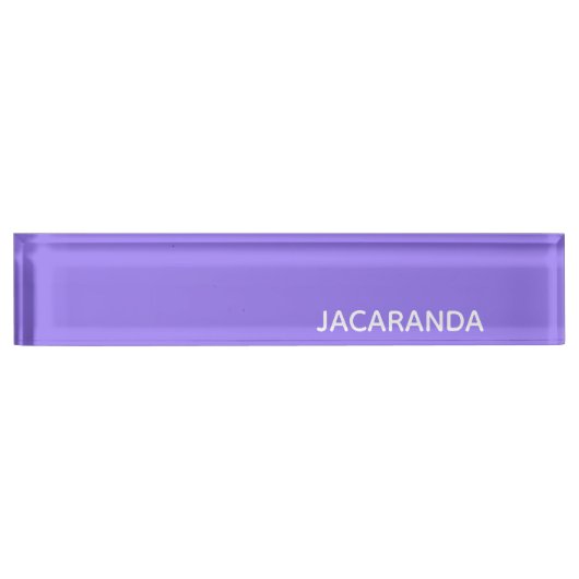 Jacaranda paarse kleurnaam naambordje (Voorkant)