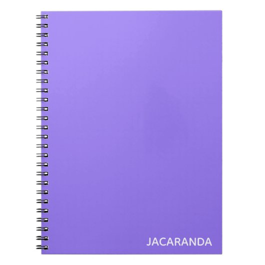 Jacaranda paarse kleurnaam notitieboek (Voorkant)