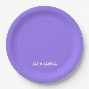 Jacaranda paarse kleurnaam papieren bordje