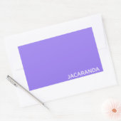 Jacaranda paarse kleurnaam rechthoekige sticker (Envelop)
