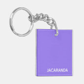 Jacaranda paarse kleurnaam sleutelhanger (Voorkant Links)