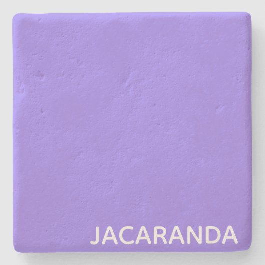 Jacaranda paarse kleurnaam stenen onderzetter (Voorkant)
