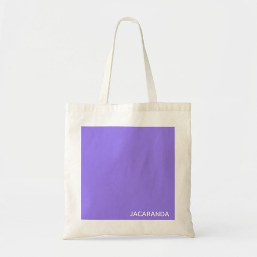 Jacaranda paarse kleurnaam tote bag (Voorkant)