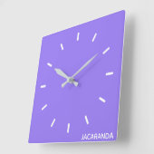 Jacaranda paarse kleurnaam vierkante klok (Hoek)