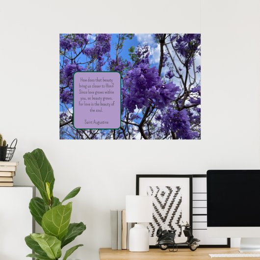 Jacaranda Paarse Poster (Thuiskantoor)