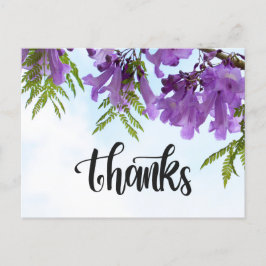 Jacaranda Purple bloemen bloeien op de boom Briefkaart