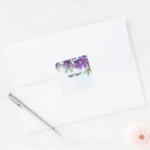 Jacaranda Purple bloemen bloeien op de boom Vierkante Sticker (Envelop)