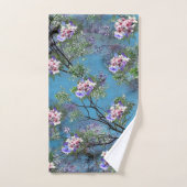 Jacaranda Spring Blooms herhalen patronen Bad Handdoek (Handdoek)