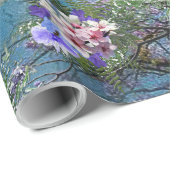 Jacaranda Spring Blooms herhalen patronen Cadeaupapier (Rol Hoek)
