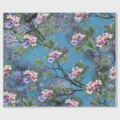 Jacaranda Spring Blooms herhalen patronen Cadeaupapier (Vlak)