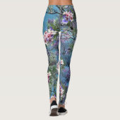 Jacaranda Spring Blooms herhalen patronen Leggings (Achterkant)