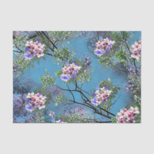 Jacaranda Spring Blooms herhalen patroonkoppeling Tissuepapier