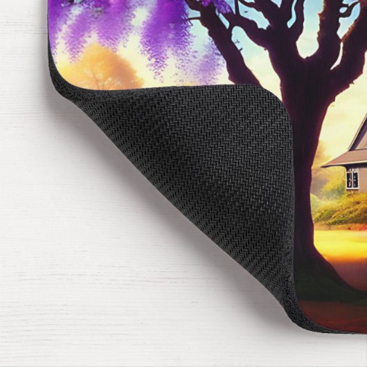 Jacaranda Tree Boerderij House, Mousepad Muismat (Hoek)