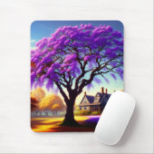 Jacaranda Tree Boerderij House, Mousepad Muismat (Met muis)