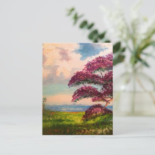 Jacaranda Tree Colorful Briefkaart (Staand voorkant)