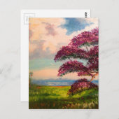 Jacaranda Tree Colorful Briefkaart (Voorkant / Achterkant)