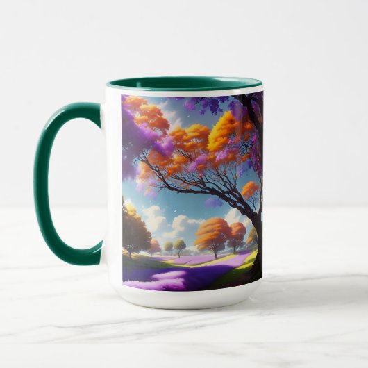 Jacaranda Tree en Lavender Fields , koffie - Mok (Links)