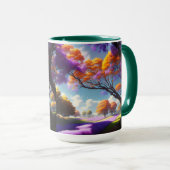 Jacaranda Tree en Lavender Fields , koffie - Mok (Voorkant rechts)